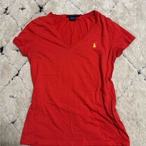 Ralph Lauren Red-Orange V Neck